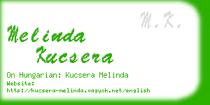 melinda kucsera business card